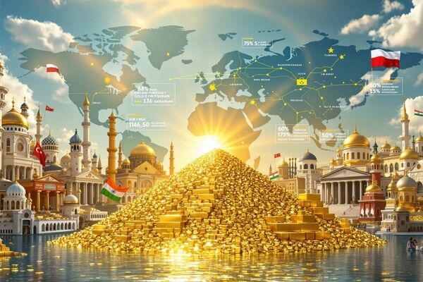 پیش‌بینی قیمت ۴۰۰۰دلاری برای طلا/رشد ۵۰درصدی خرید طلا توسط بانک‌های مرکزی